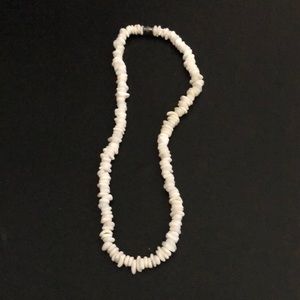 Chip shell choker necklace.